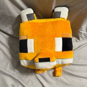 Minecraft fox plush backpack